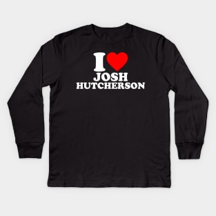 I Love Josh Hutcherson Movie TV Actor Fan Design Kids Long Sleeve T-Shirt